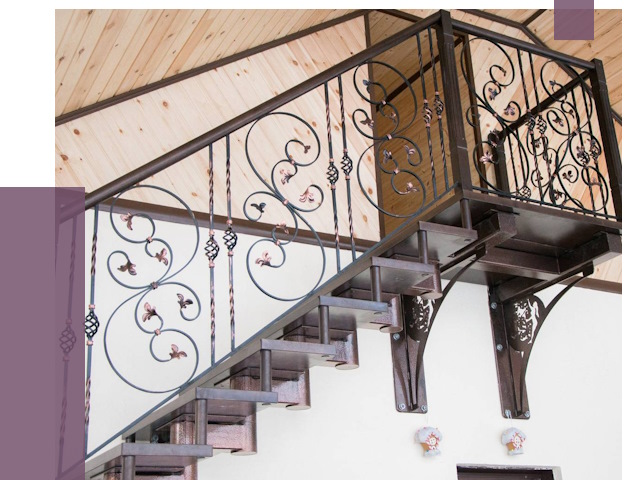Кованые лестницы в Чистополе от 79864 руб. под ключ