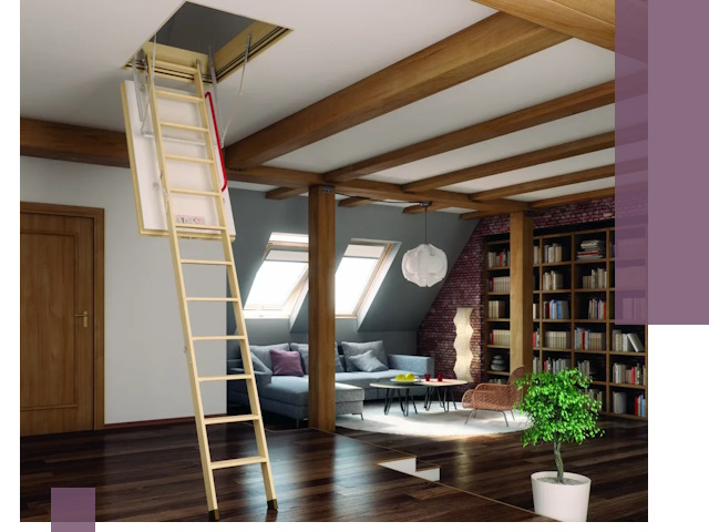 Чердачные лестницы под ключ в Чистополе: изготовление и монтаж