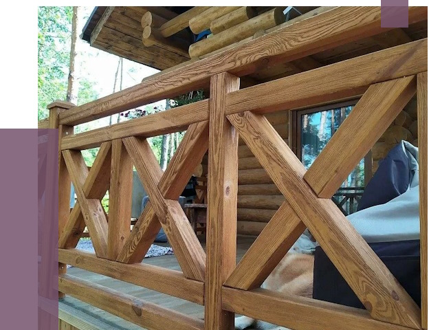 Деревянные перила под ключ в Чистополе от 7679 руб. 