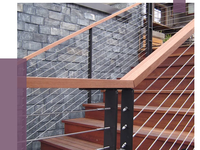 Тросовые перила под ключ в Чистополе от 7782 руб.