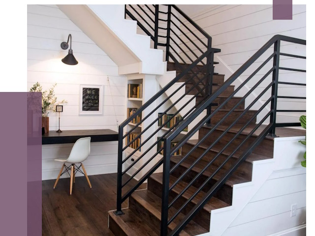 Перила для лестницы в доме в Чистополе от 7423 руб. — ПРОЛЁТ-Чст