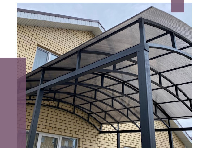 Монтаж козырьков в Чистополе от 11519 руб. | ПРОЛЁТ-Чст