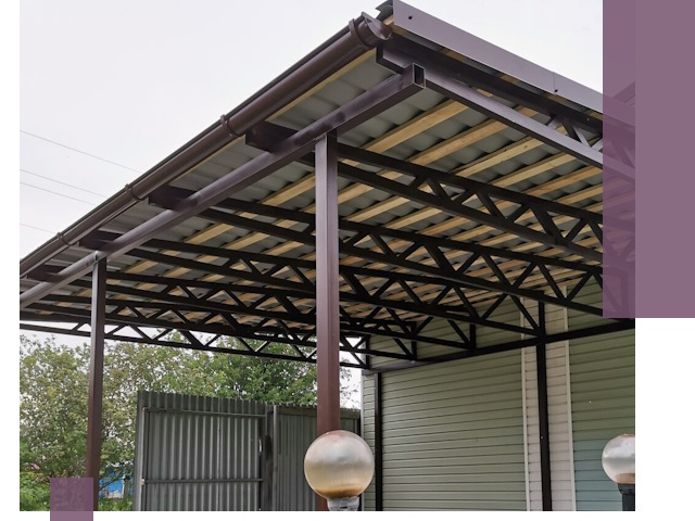 Навесы под ключ в Чистополе: изготовление, монтаж и гарантия