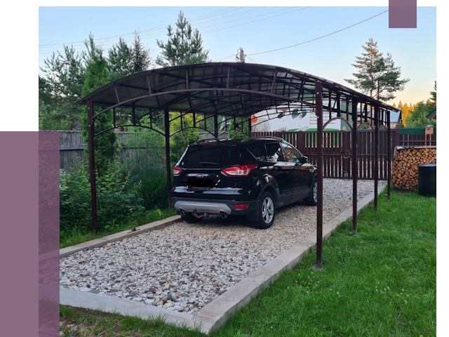 Навесы для автомобиля в Чистополе от 13157 руб.  | ПРОЛЁТ-Чст