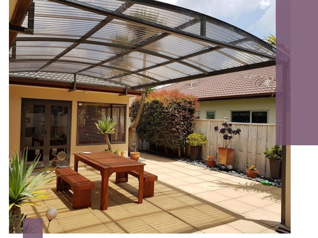 Навесы во двор под ключ в Чистополе — изготовление и монтаж