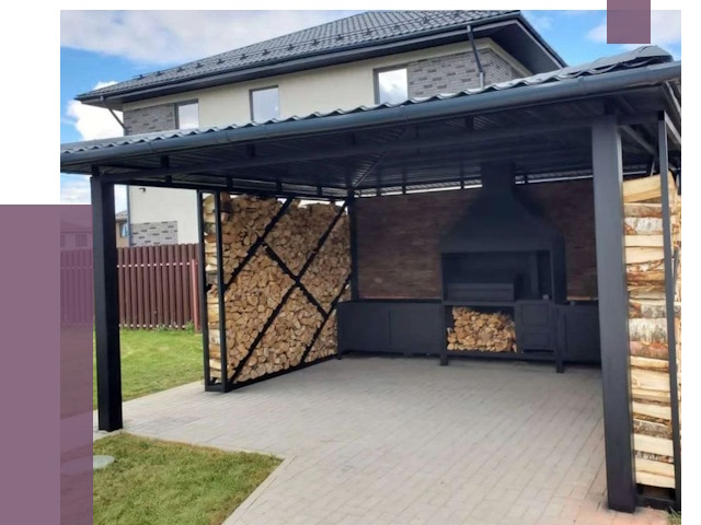 Навесы для барбекю в Чистополе от 12748 руб. под ключ | ПРОЛЁТ-Чст