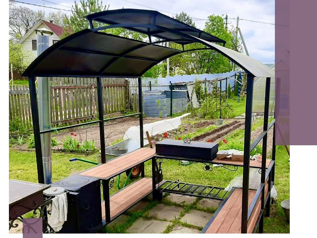 Навесы для барбекю в Чистополе: изготовление, монтаж и демонтаж