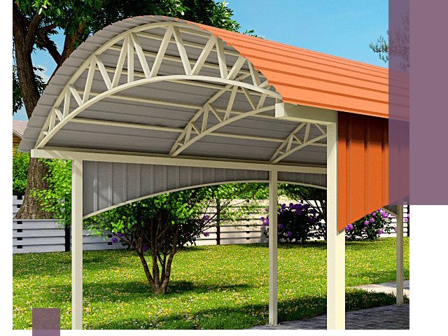 Навесы из профнастила под ключ в Чистополе — установка и монтаж