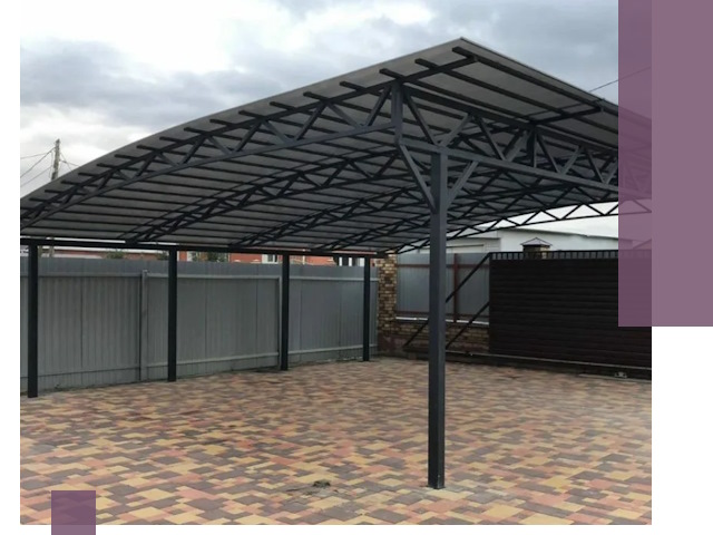 Металлические навесы под ключ в Чистополе — изготовление и монтаж