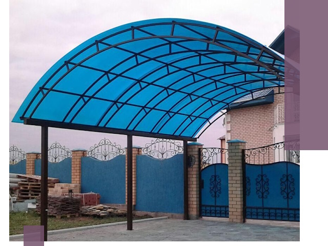 Арочные навесы под ключ в Чистополе — изготовление и монтаж