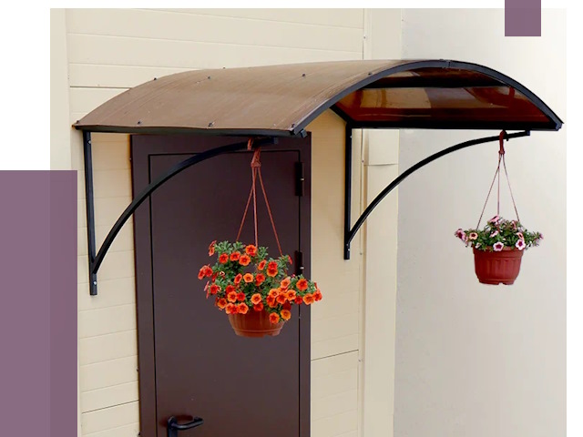 Козырьки над входом в Чистополе от 14847 руб.  | ПРОЛЁТ-Чст