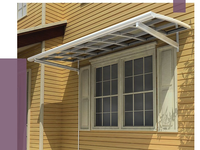 Козырьки над окнами в Чистополе от 7628 руб. — монтаж, покупки | ПРОЛЁТ-Чст