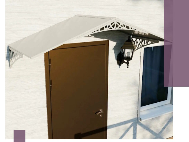 Металлические козырьки на входы и террасы в Чистополе