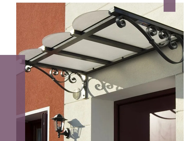 Односкатные козырьки в Чистополе от 8396 руб.  | ПРОЛЁТ-Чст