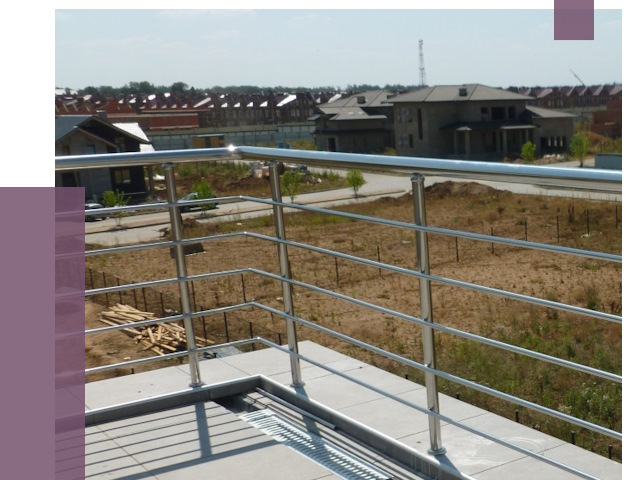 Парапеты из нержавеющей стали в Чистополе от 7986 руб. за м² | ПРОЛЁТ-Чст