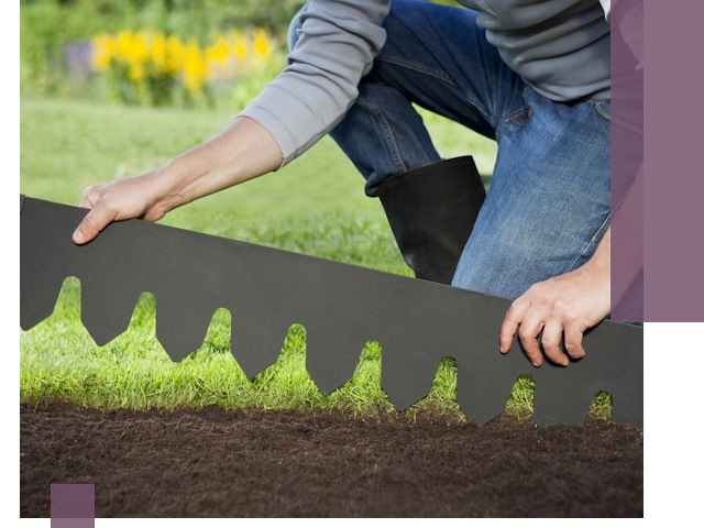 Металлические бордюры для газона в Чистополе — изготовление и монтаж