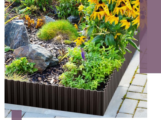 Металлические бордюры для клумб в Чистополе — производство и монтаж